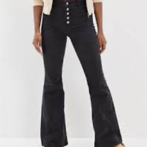 High-Waisted Gray Corduroy Pants